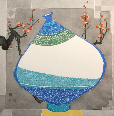 신찬식, 도자기와 홍매화