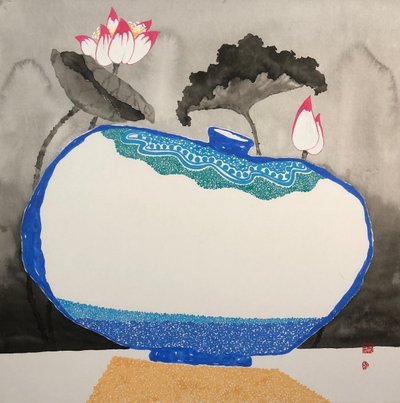 신찬식, 도자기와 연꽃
