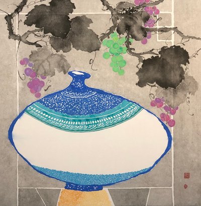 신찬식, 도자기와 포도