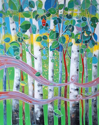 원춘자, 자작나무 ( 바람의 노래 IV )