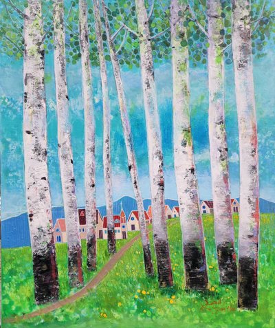 김정희, 자작-나무들 사이로