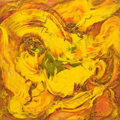 윤옥순, 해바라기 / 열정, 바람에 흔들리다