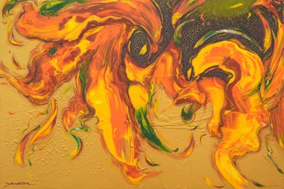 윤옥순, 해바라기 / 열정, 바람에 흔들리다