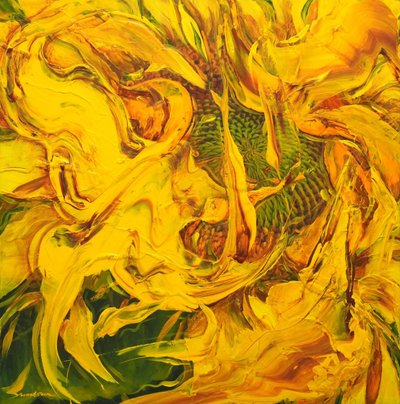 윤옥순, 해바라기 / 열정, 바람에 흔들리다