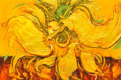 윤옥순, 해바라기 / 열정, 바람에 흔들리다