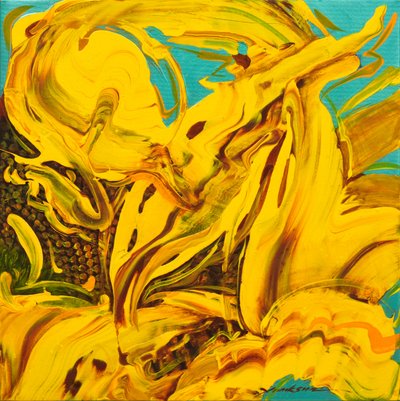 윤옥순, 해바라기 / 열정, 바람에 흔들리다