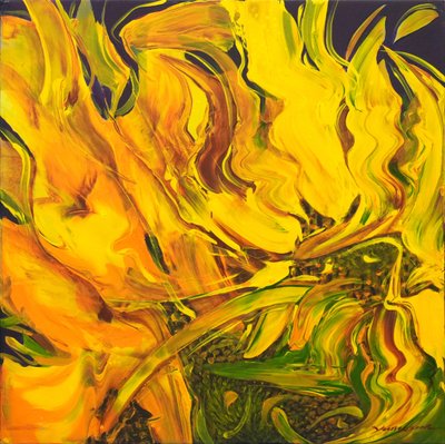 윤옥순, 해바라기 / 열정, 바람에 흔들리다