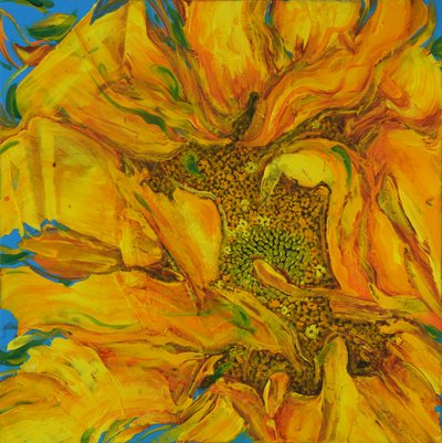 윤옥순, 해바라기 / 열정 바람에 흔들리다