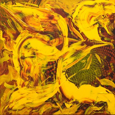 윤옥순, 해바라기 / 열정, 바람에 흔들리다