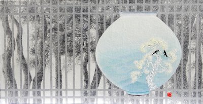 장미희, 그리움105(달빛품은 소나무)