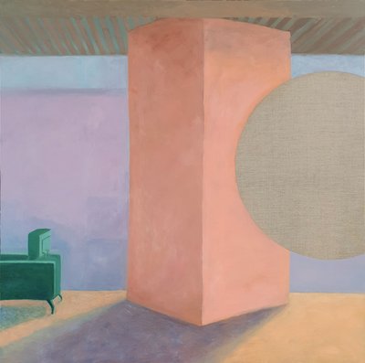 김지우, 사각 기둥이 있는 실내 풍경