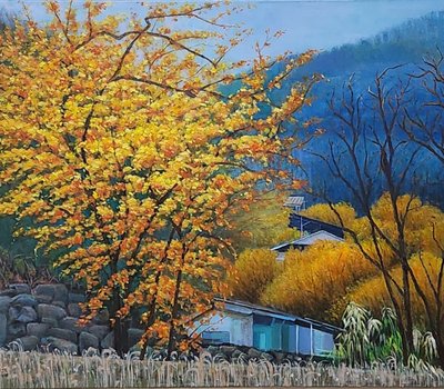 곽용자, 산수유(전남 산동구레마을)