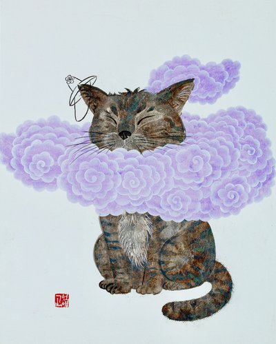 고선애, 꿈-구름 2-은박산화