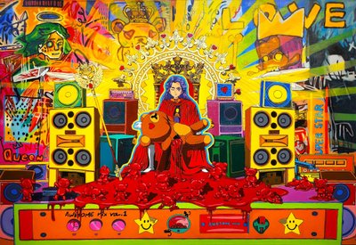 이정화, Listen to Me, xcm, oil&gold powder on canvas