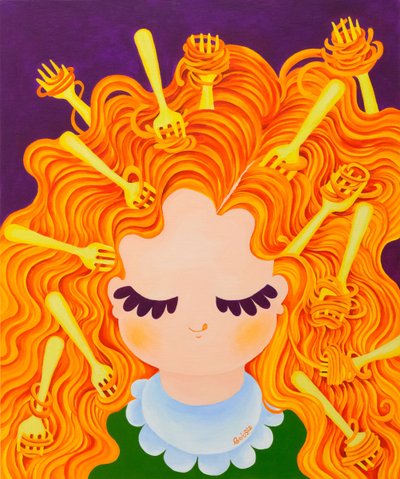 곱슬, Fork girl