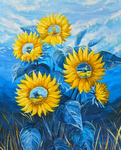 박리아, Yellow Indoor field. 노란 해바라기