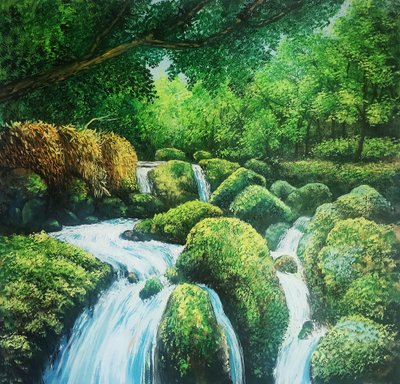 에니박스, 개울가 바위에 낀 이끼