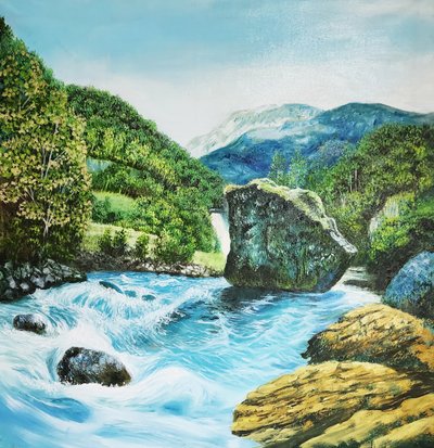 에니박스, 개울가의 큰 바위