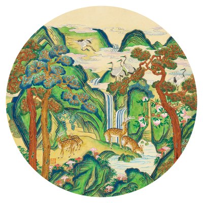 김윤기, 십장생도 II - 청록의 낙원