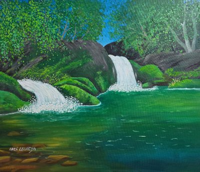 이애자, 청아한 여름 계곡에서.