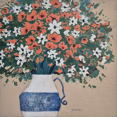 김연욱, 도자기 꽃