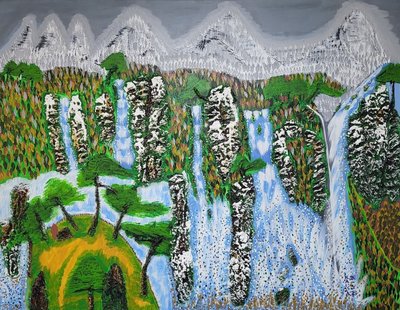 칼파 김영수, 설산 과 폭포