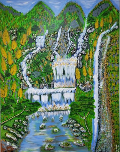 칼파 김영수, 폭포와 계곡