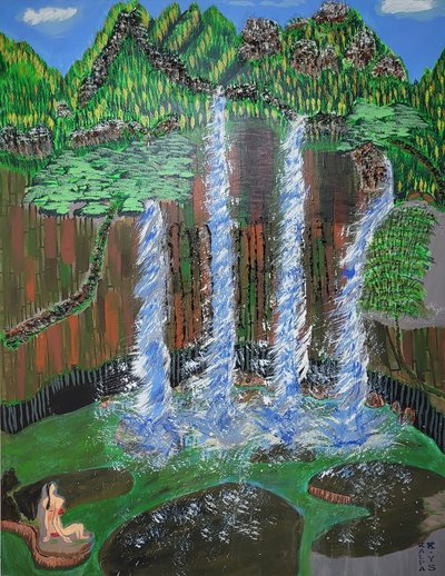 칼파 김영수, 여인과 폭포
