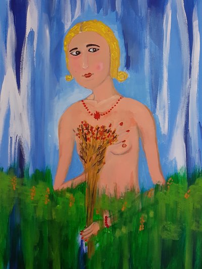 칼파 김영수, 꽃을 든 여인